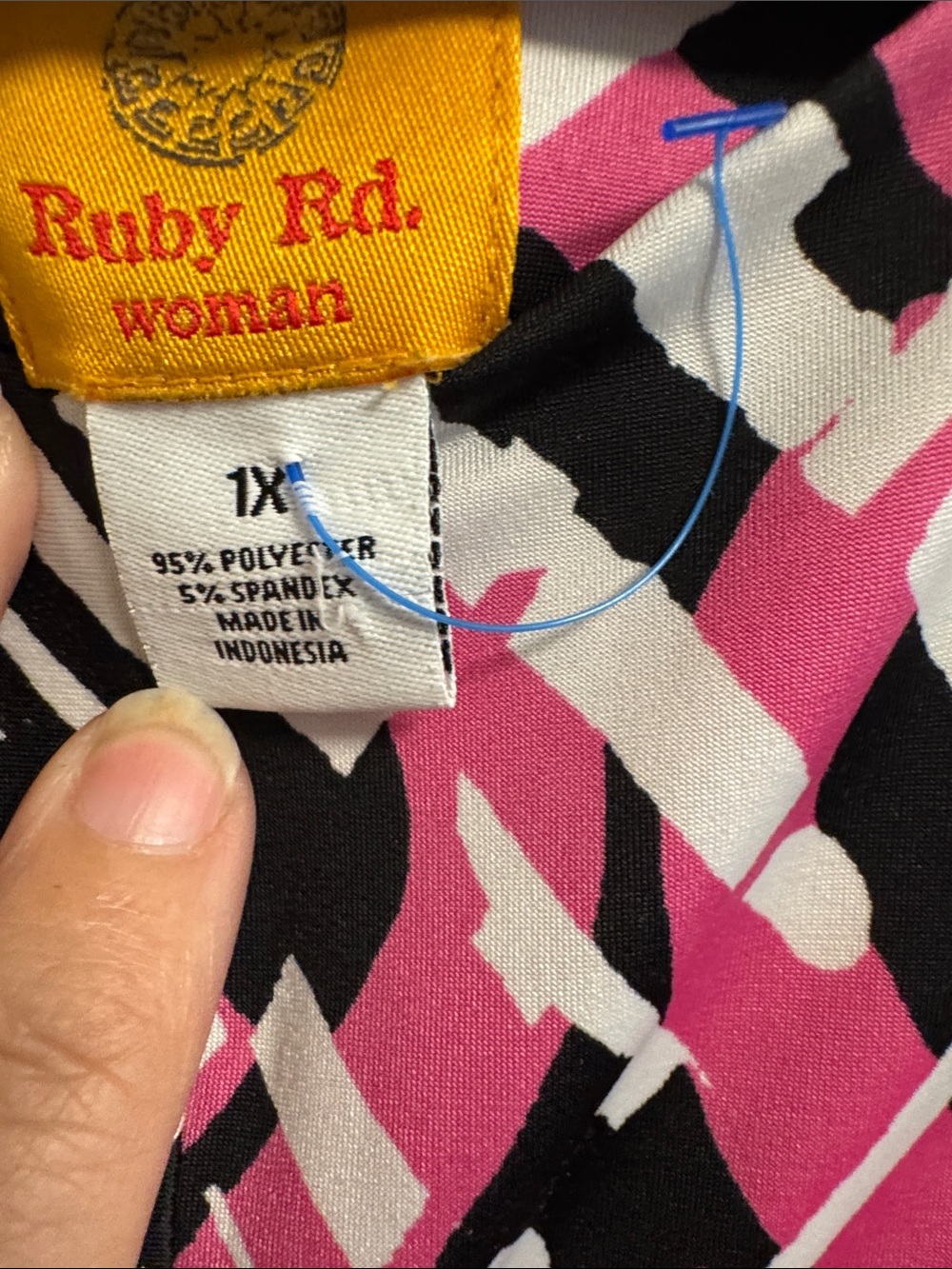 Ruby Rd. Pink Black White Geometric Maxi Dress - Picture 5 of 5